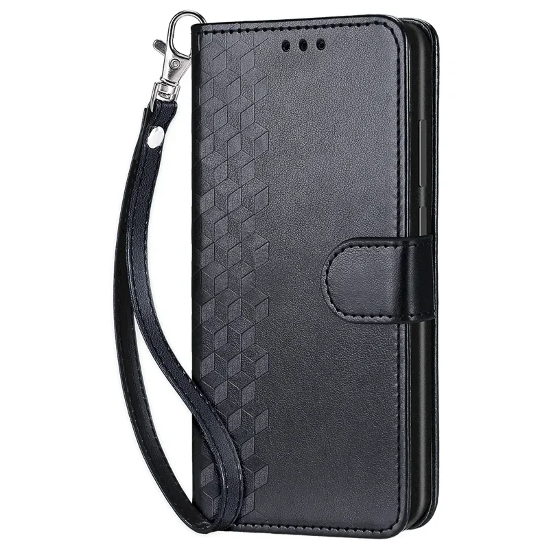 Luxury Leather Flip Wallet Case - Shockproof Design with Pattern Etui