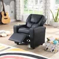 Upholstered Couch sofa, Deluxe Kids Recliner with Cup Holders for Snacks & Drinks - Durable and Easy to Assemble 1