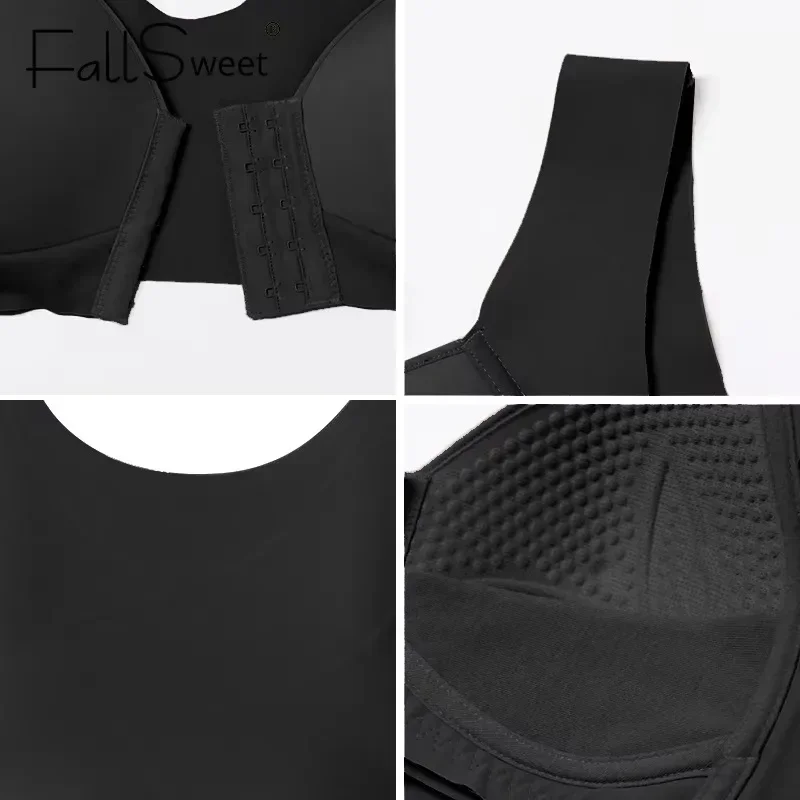 FallSweet Front Button Bra for Women Large Size Brassiere Seamless Push Up Bras Sexy Underwear Mother's Bras Female Lingerie 5