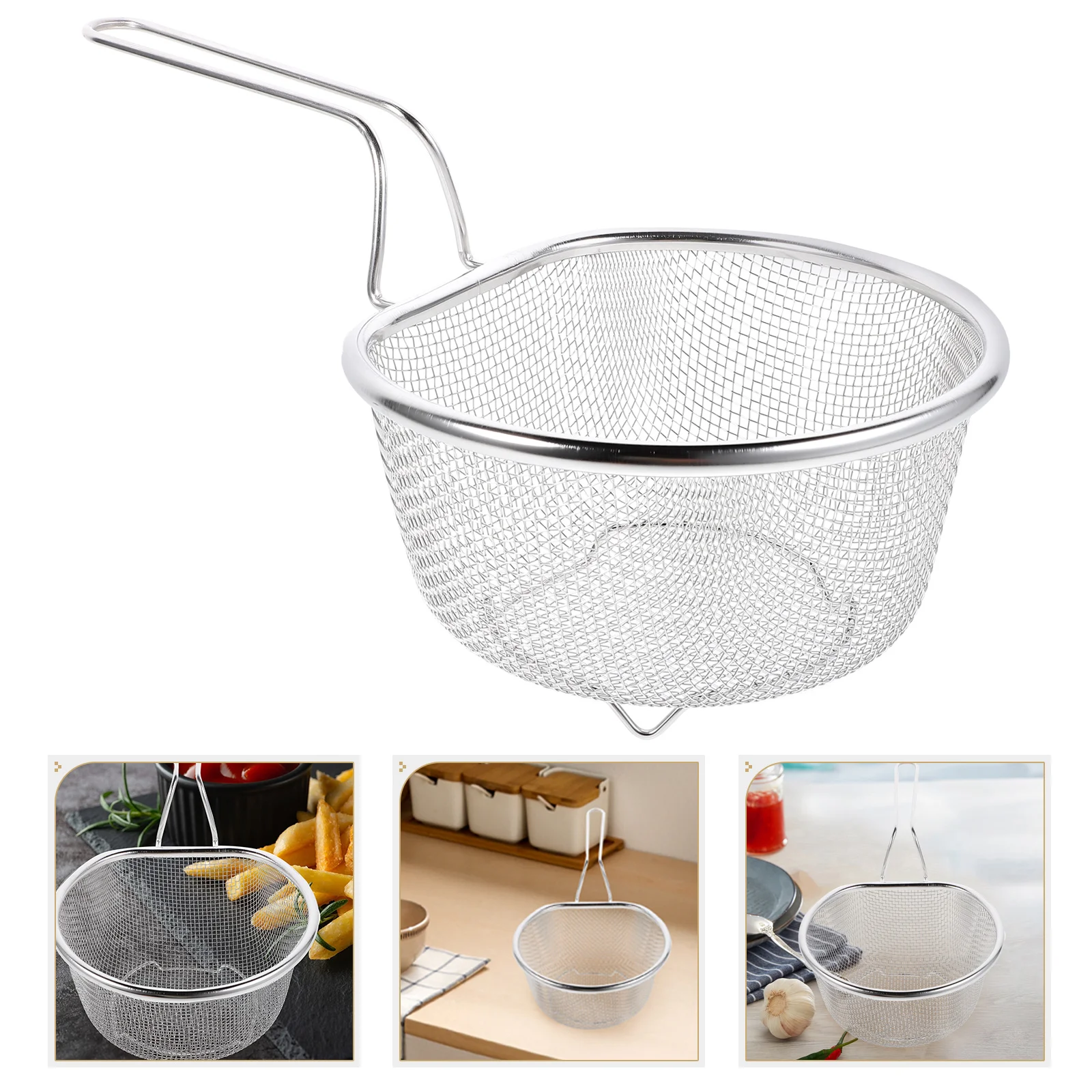 

Hot Pot Colander Kitchen Fry Basket Drain Fried Food for Frying French Fries Serving Shop Chicken Baskets