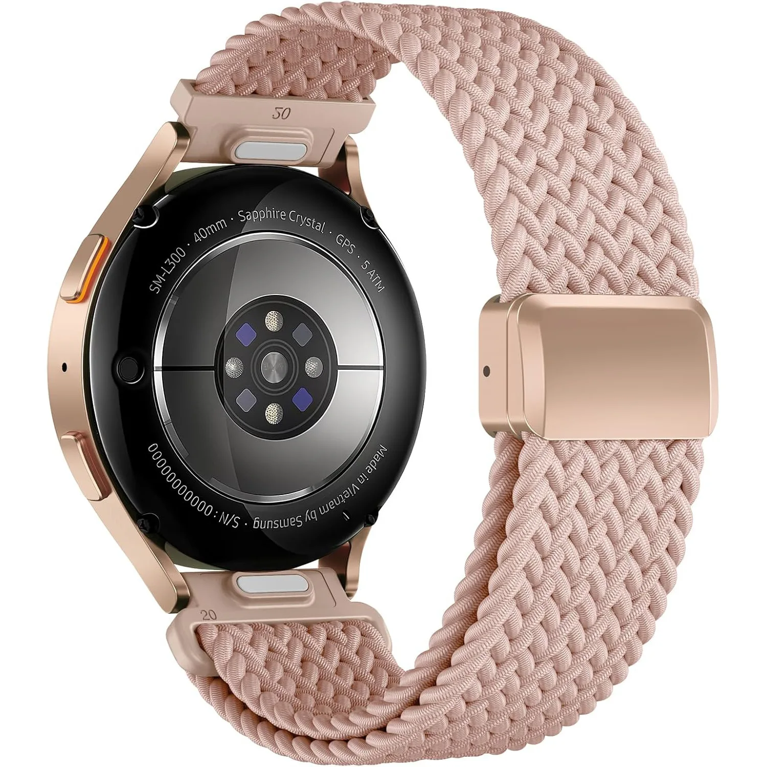 Magnetic Nylon Smartwatch Band, 22mm/20mm, Universal Fit