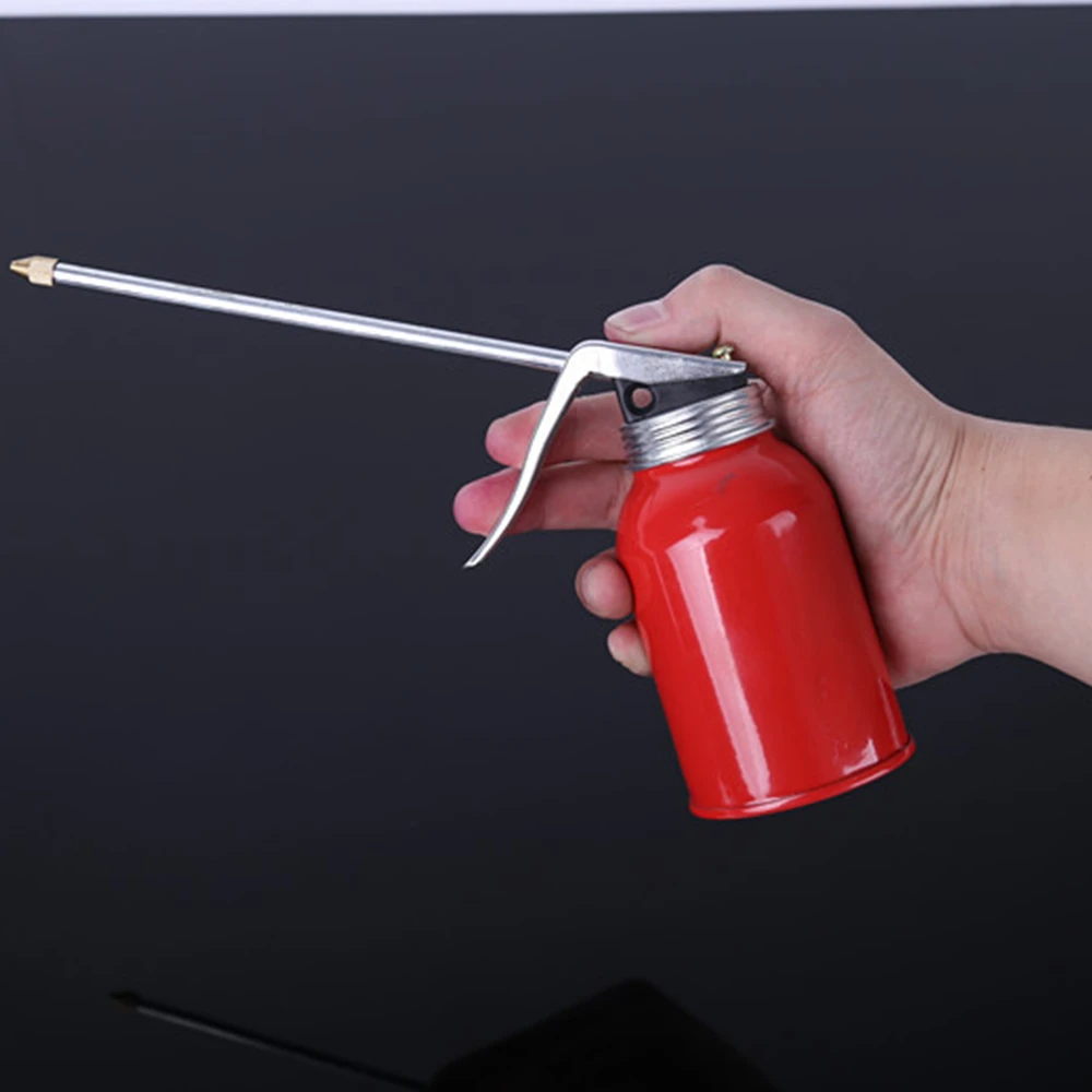 Car Oil Can 250ML Oiler Lubrication Metal Plastic Machine Pot Extended Hose High Pressure Pump Grease Guns Repair Tool