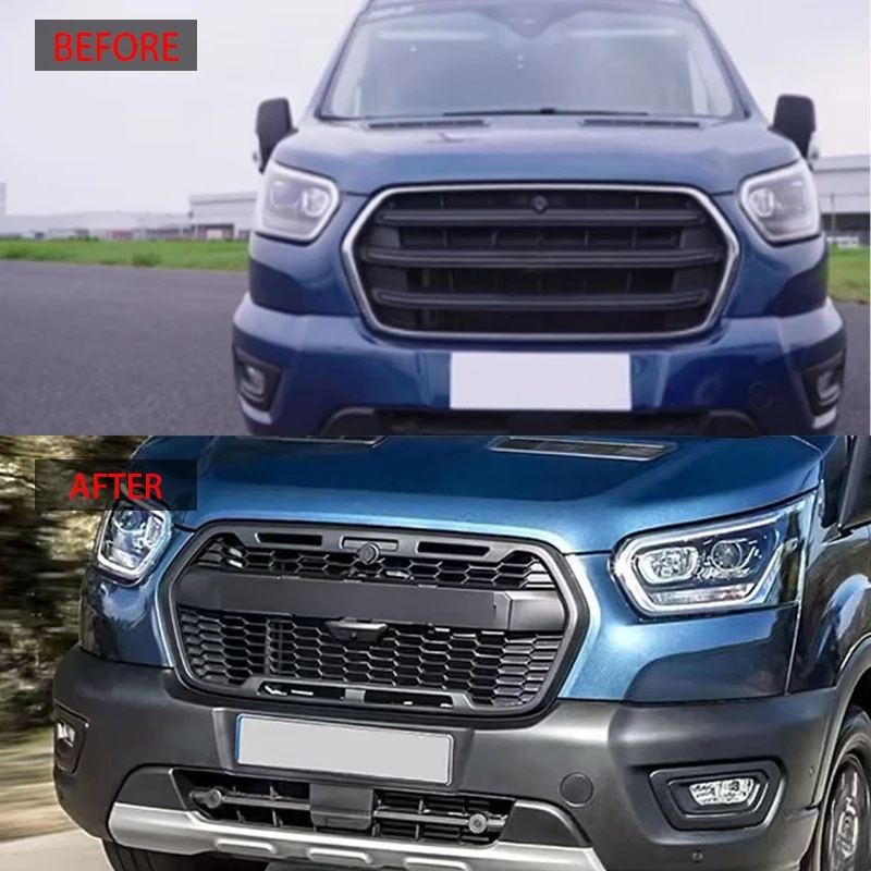 포드 트랜짓 커스텀 MK8 19-25 & 북미 트랜짓 2020-2025 전면 그릴 글로스 블랙 직결형 교체품 간편 설치