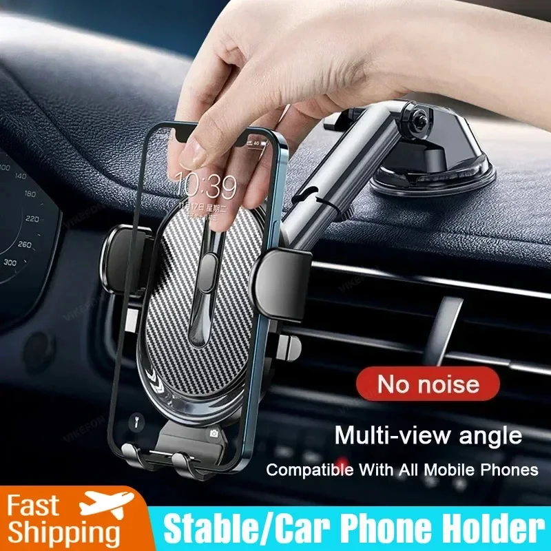 Phone Holder Car Phone Holder Sucker Mobile Smartphone Cellphone Bracket Tablet Vehicles Mount Stand GPS for iPhone 15 Xiaomi Huawei Samsung