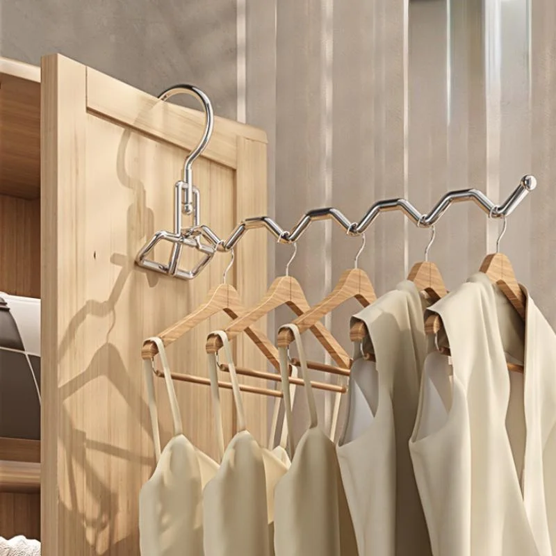 Folding Stainless Steel Clothes Hanger Multifu Travel Hotel Drying Hanger Essential Trips Home Simple Hanging Clothes Hangers