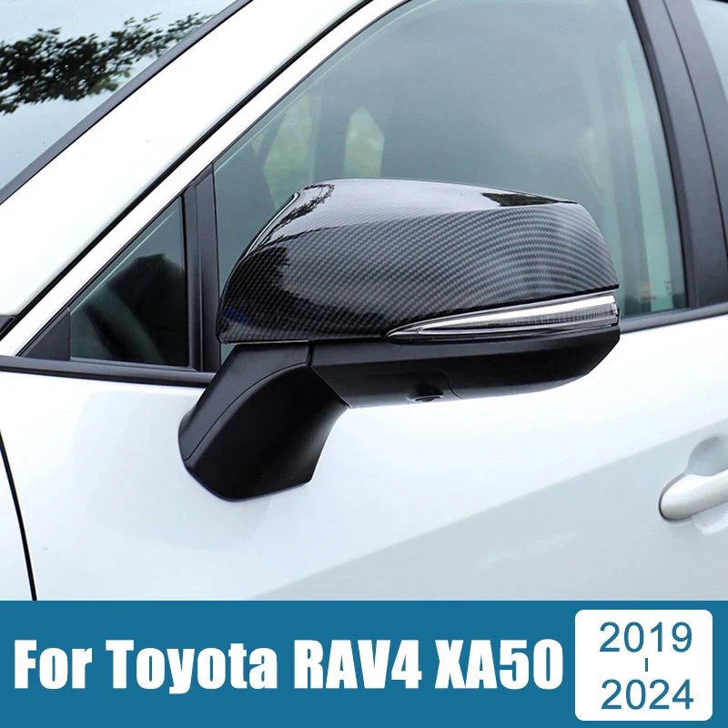 

For Toyota RAV4 XA50 2019 2020 2021 2022 2023 2024 RAV 4 Hybrid Car Rearview Mirror Side Molding Cover Shell Trim Accessories