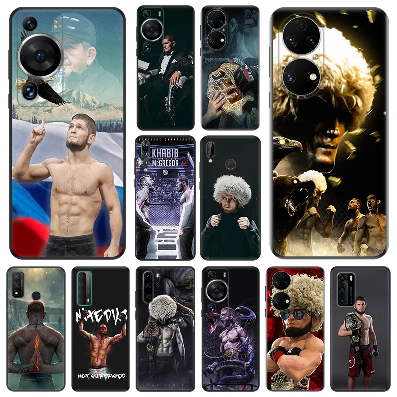 Custodia Opaca Per Telefono Per Huawei P60 P50 P40 P-Smart P30 P20 Pro Khabib Nurmagomedov Honor 90 Lite X6 X7 X8 X9 Magic Black Soft Cover