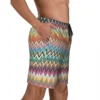Custom Camouflage Home Boardshorts Mens Quick Dry Board Shorts Modern Zigzag Swim Trunks Custom Print Bathing Suits 2