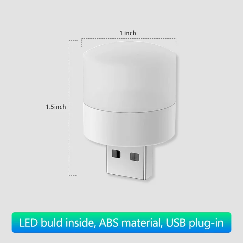 USB Night Light LED Light Energy-Saving Compact LED Bulb Portable Lighting Ambient Lighting Mini USB Warm White Lamp led lamp mini night light
