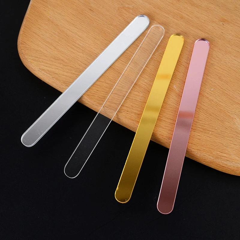 10pcs Ice Cream Sticks Reusable Acrylic Sequin Candy Lollipop Rod Popsicle Sticks For Hawaii Wedding Birthday Party Supply Craft