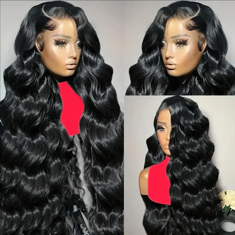 Color: #2, Ships From: CHINA, Stretched Length: 34inches, Density: 200% - Body Wave 13x6 Lace Front Wigs Human Hair 200 Density Brazilian Remy Human Hair Wigs 13x4 Transparent Lace For Women 30 32 Inch