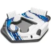 Blue Tropic Inflatable 5 Person Raft or Swimming Pool Island Water Floating Lounger Raft with Backrests, Built in Cooler 1