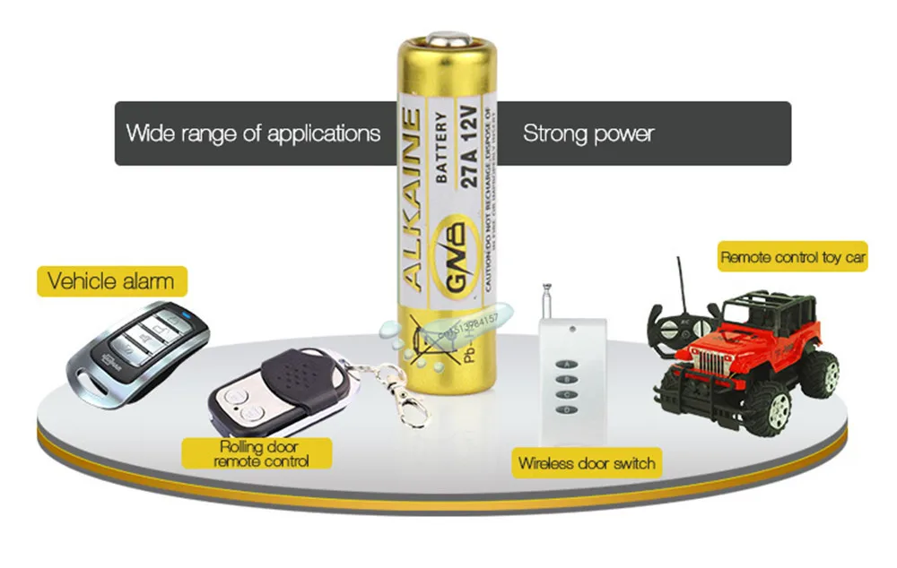 2PCS 27A 12V dry alkaline battery 27AE 27MN A27 for doorbell,car alarm,walkman,car remote control etc alkaline battery,disposable battery