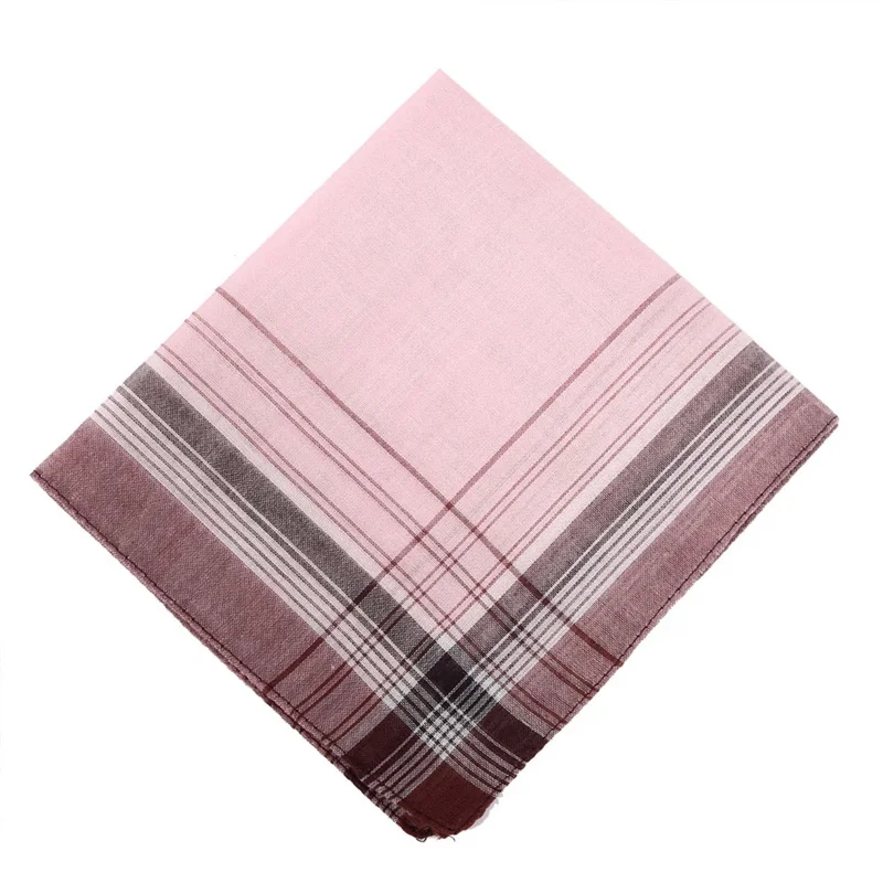 

Простой галстук из полиэстера и хлопка, цветной квадратный носовой платок в клетку для мужчин и пожилых людей