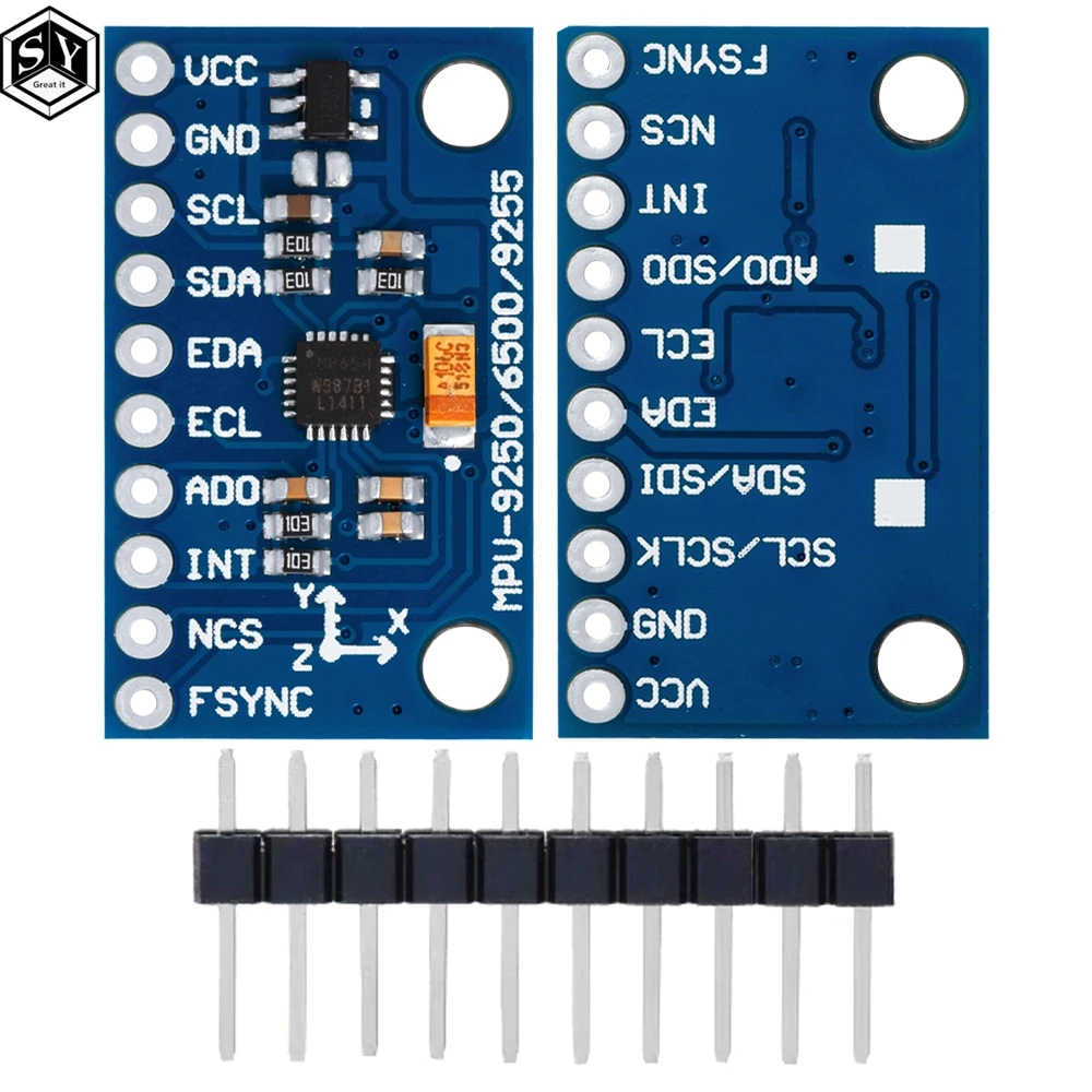Modulo Sensore MPU6500 6DOF 3 Assi Giroscopio + Accelerometro SPI/IIC Per Arduino