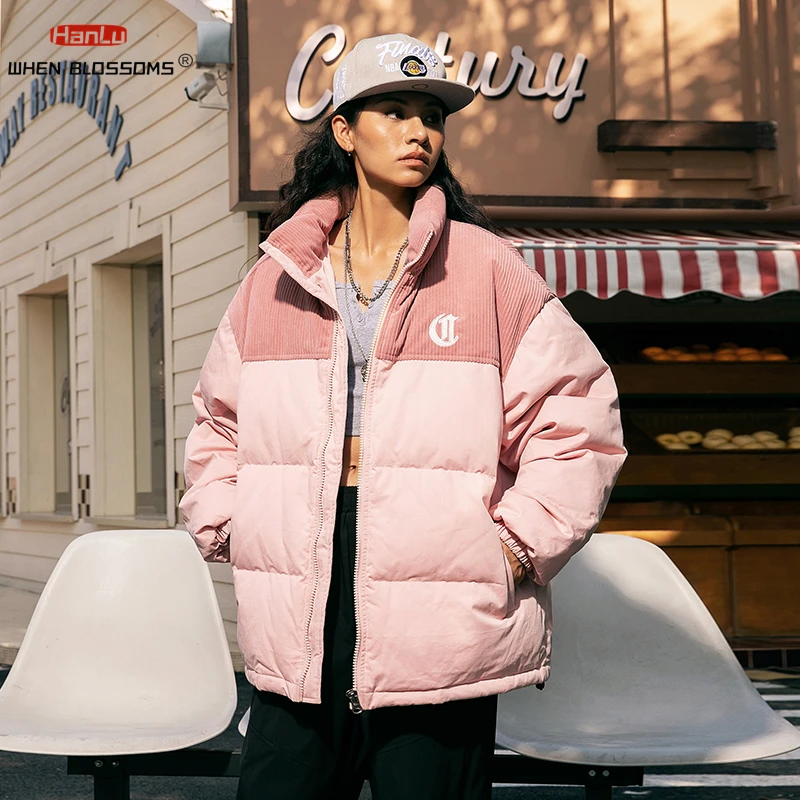 Korea Fashion New Mens Winter Down Cotton Parka Corduroy