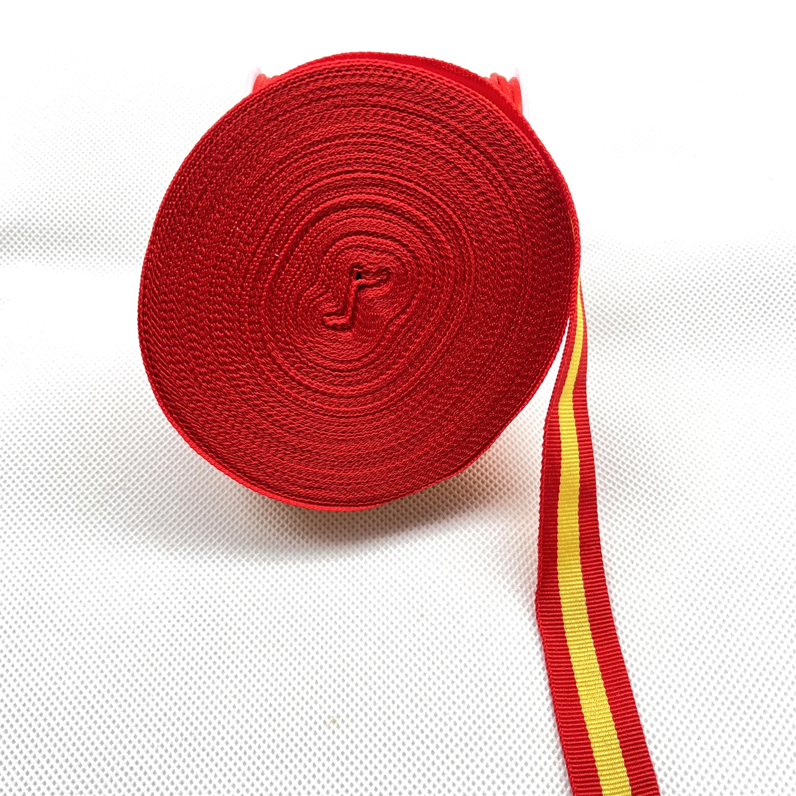 Polyester Stripe Ribbon 30-15mm 20yard Spain Flag Plaid Grosgrain Ribbon for Bag Belt Wedding Home Decor ribbon decoration ribbon supplies grosgrain ribbon polyester ribbon