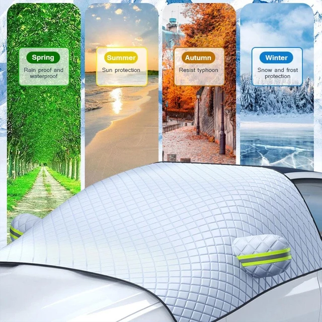 Winter Car Front Windscreen Cover Windshield Sunshade with Earmuffs  Universal Automobile Anti Snow Frost Ice Shield Dust Protect - AliExpress