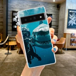 Transparent Soft TPU Phone Case with Diver Design - Clear and Durable Cover for Google Pixel 5 (B7)