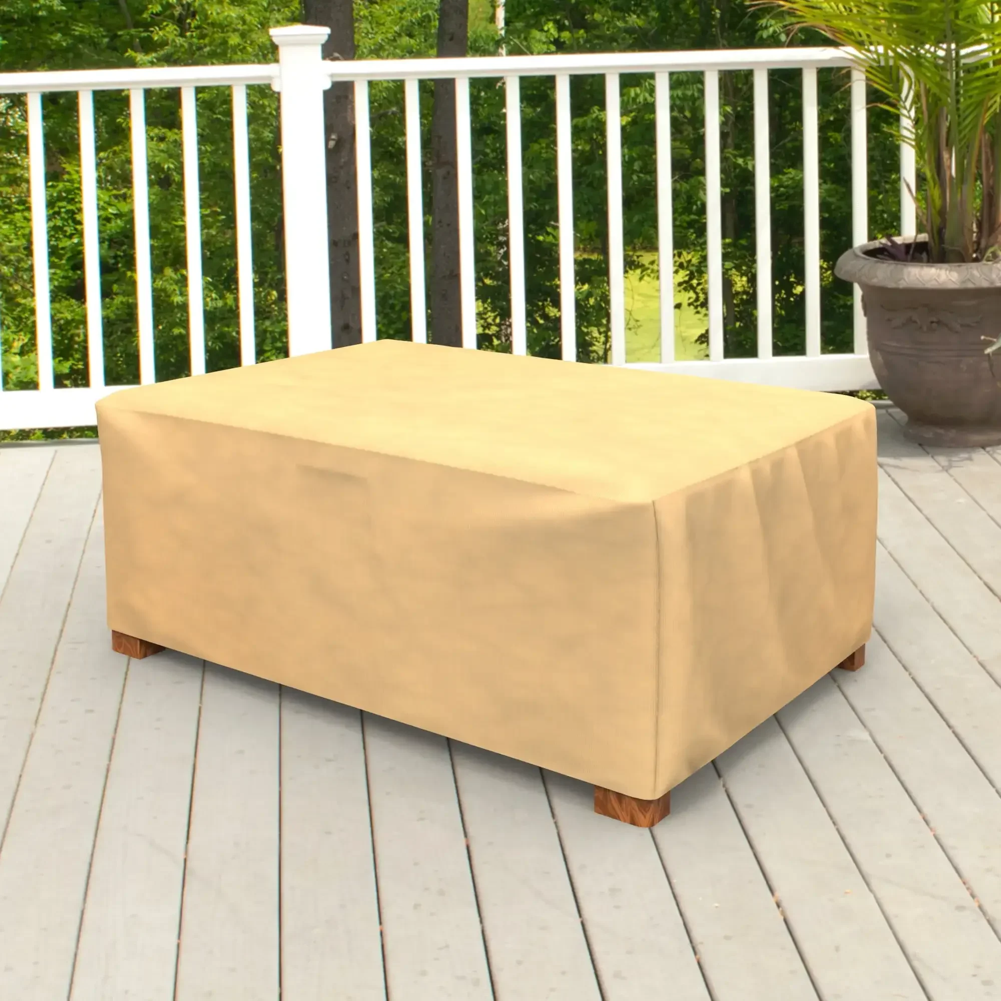 

g Budge Beige All-Seasons Outdoor Ottoman Cover