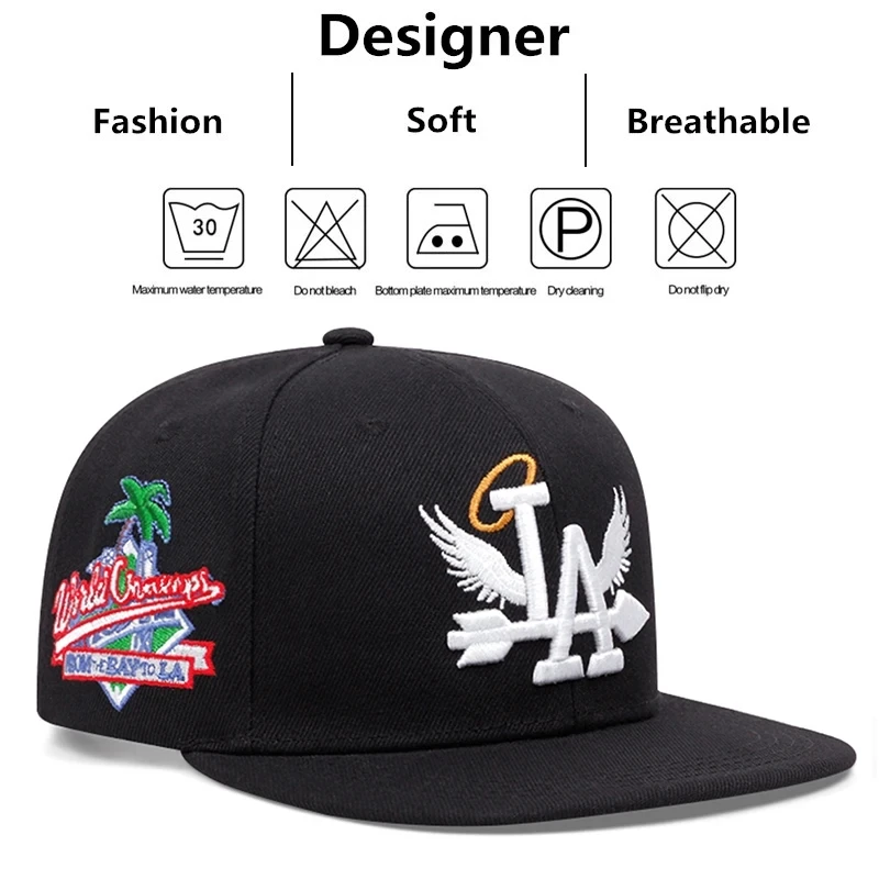 2024 Coconut Tree Embroidery Snapback - Men's Versatile Casual Hat