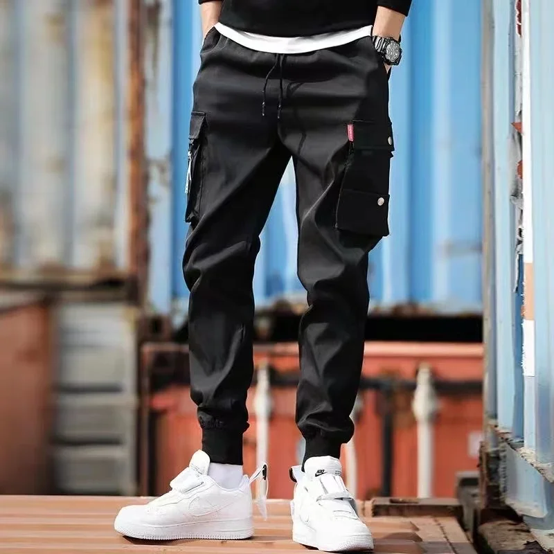 Casual Pants Men's trousers slim-fit small-leg leggings trendy overalls