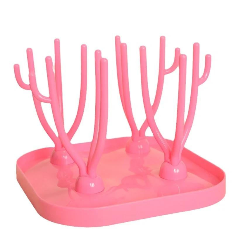 Baby Bottle Drying Rack Cup Rack Removable Folding Tree Clean Nipple & Accessory Storage Drying