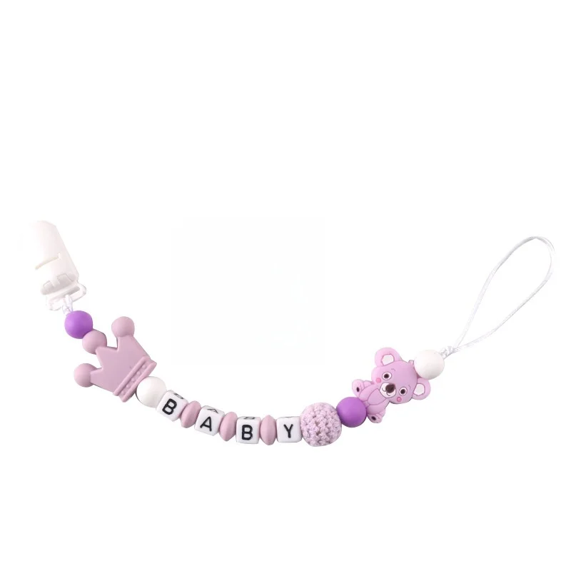 Practical Baby Pacifier Clip Anti-Drop Chain Secure Holder Koala Design BPA-Free Silicone Fit All Pacifiers Infant Essentials