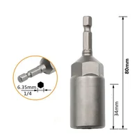 Krachtige 5.5mm-19mm Hex Socket Sleeve Nozzles Nut Driver Set Power Screwdriver Handle Tools Power Drills Impact Drivers 2