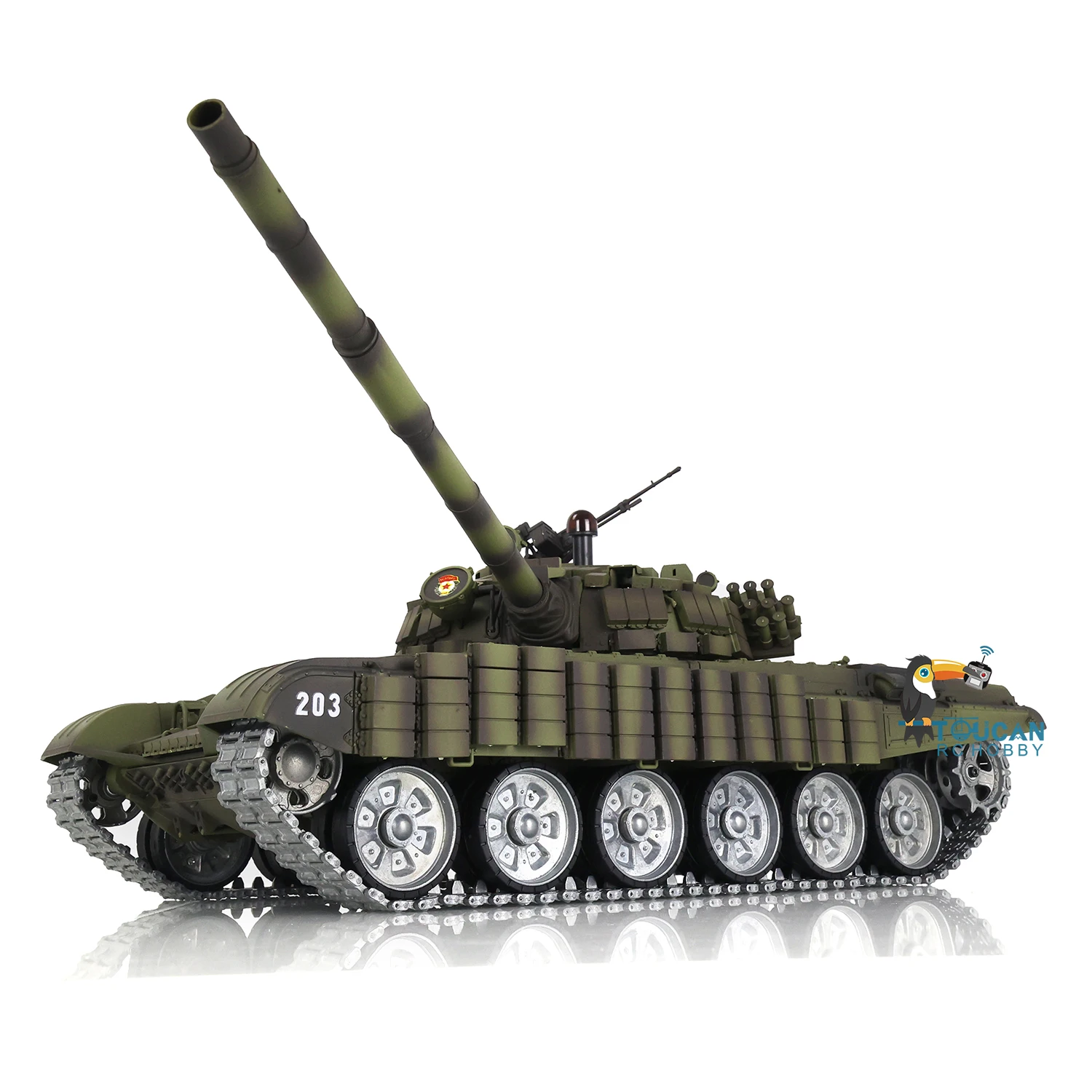 Pro Ver Heng Long TK7.0 RC Battle Tank 1/16 T72 FPV 3939 Electric Car Metal Track Wheel Remote Control BB Shooting Smoke TH20578 5