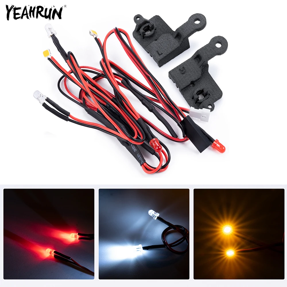 

YEAHRUN Front Rear Headlights Taillights Led Lights Kit for 1/18 TRX4M M F150 Rc Crawler Car Decoration Upgrade Parts