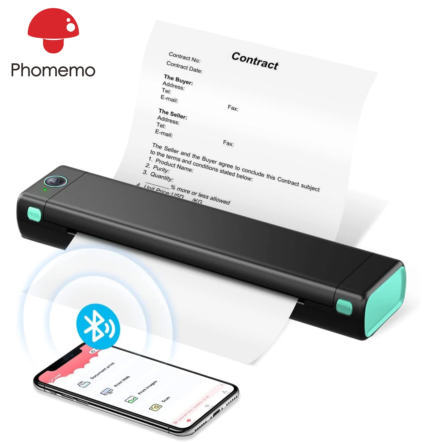 Phomemo M08F A4 Portable Thermal Printer Supports A4 Thermal Paper PJ-722 PJ-763 Wireless Thermal Compact Printer