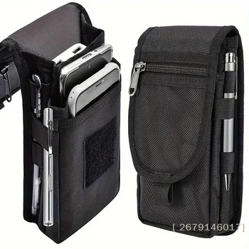 【YY26】Mobile Phone Bag Casual Waist Bag Pen Insertion Bag Flip Top Mobile Phone Waist Hanging Bag Waist Bag Mobile Phone 1
