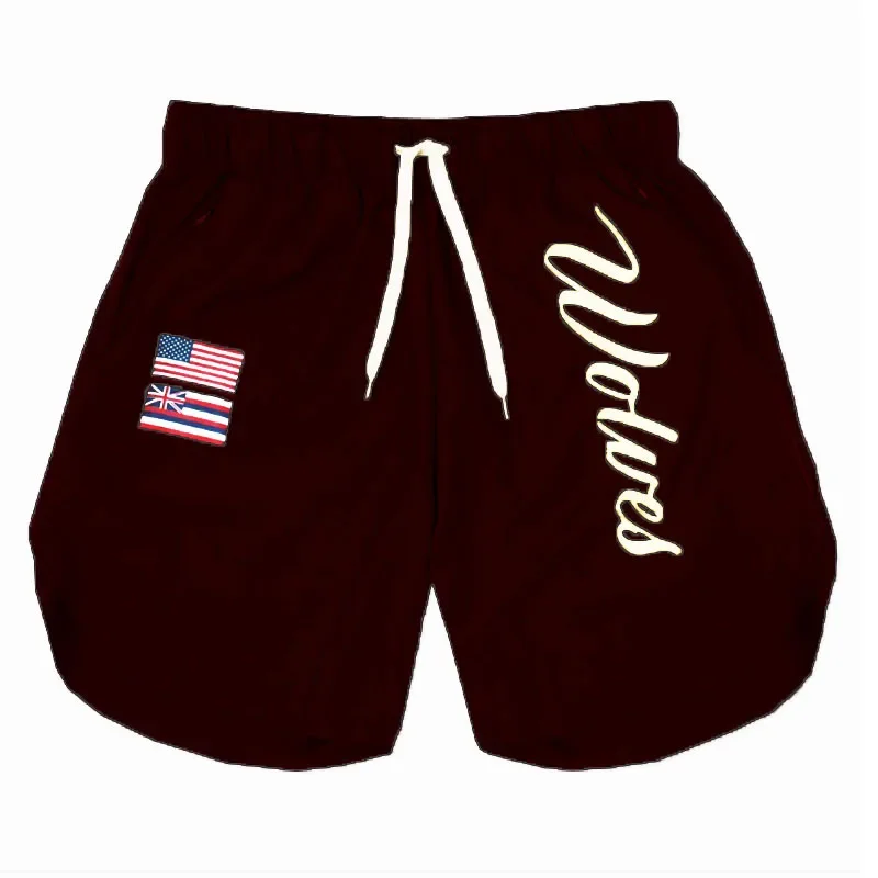 New Fashion Sporty Fitness Running Shorts Men's Breathable Quick Dry Casual Sportswear Sweat Wicking Trendy Male Pants