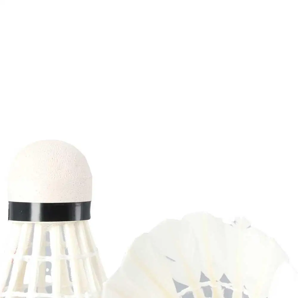 Elastic White Outdoor Sports Game Fitness 12 Pcs Goose Feather Shuttlecock Badminton Balls_voghion.com