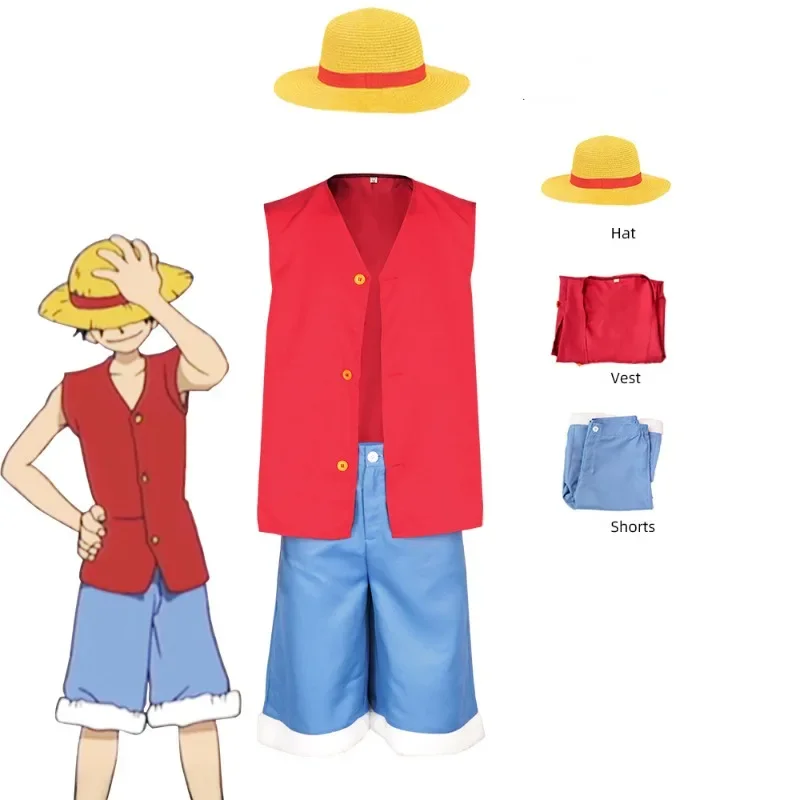 One piece anime monkey d. Luffy Cosplay Traje para Homens, Caçador de  Piratas, Quimono, Vermelho Trench Coat, Uniforme de Festa Halloween -  AliExpress