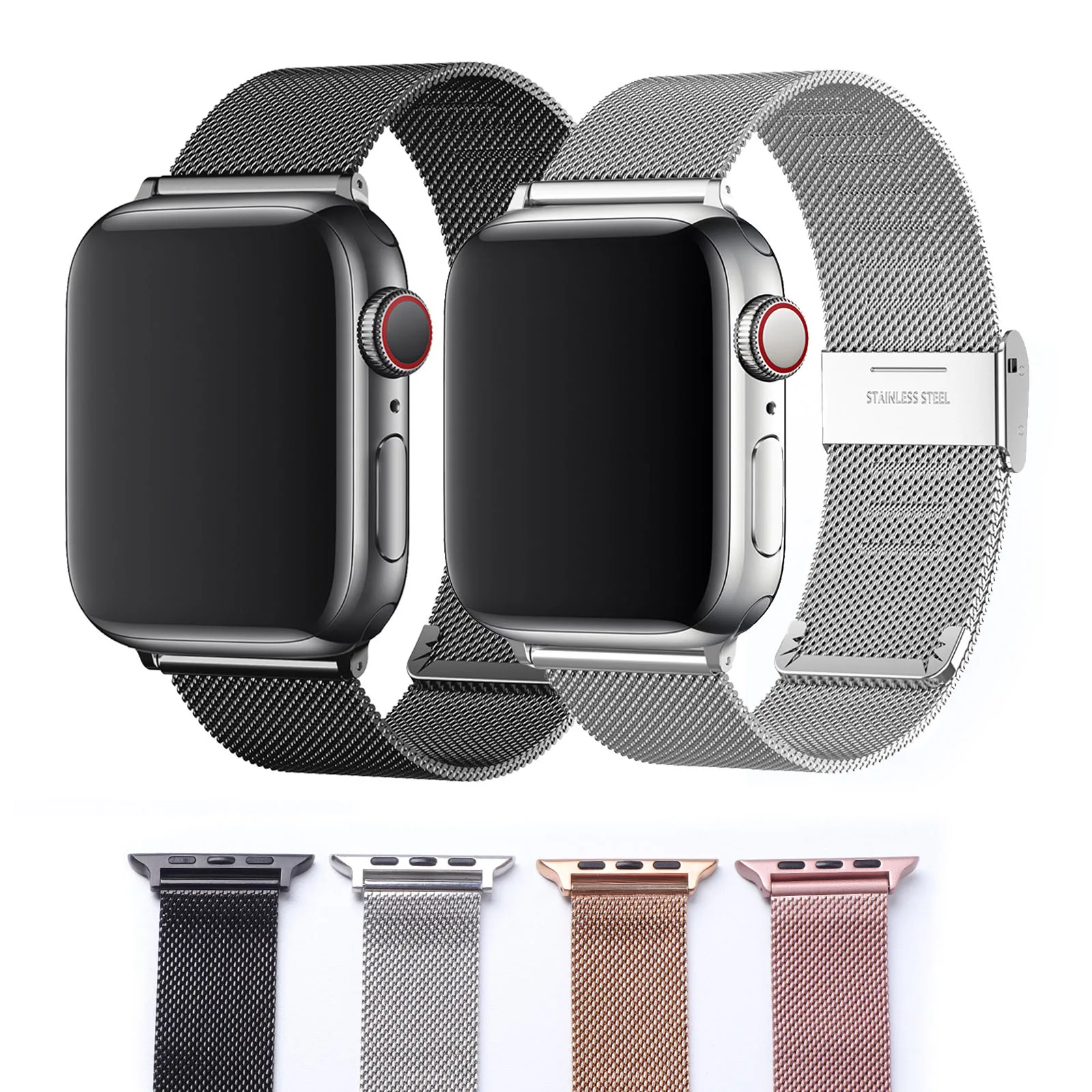 Bracelet milanais pour Apple Watch Ultra 3 2 49mm 44mm 42 46 44 40 41 45 38mm Bracelet en métal pour iwatch série 11 10 9 7 SE 8 7 bandes 1 Bracelet milanais pour Apple Watch Ultra 3 2 49mm 44mm 42 46 44 40 41 45 38mm Bracelet en métal pour iwatch série 11 10 9 7 SE 8 7 bandes 1