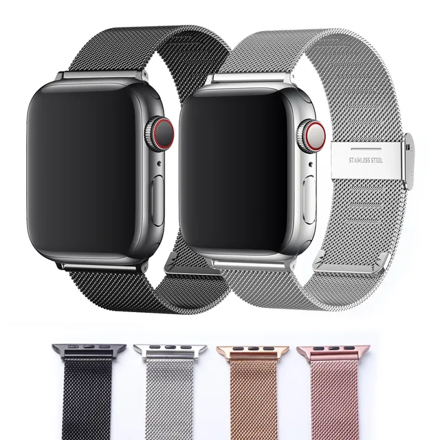 Bracelet milanais pour Apple Watch Ultra 3 2 49mm 44mm 42 46 44 40 41 45 38mm Bracelet en métal pour iwatch série 11 10 9 7 SE 8 7 bandes 1