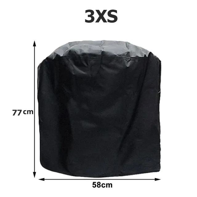 Durable Black UV-Protective BBQ Grill Cover