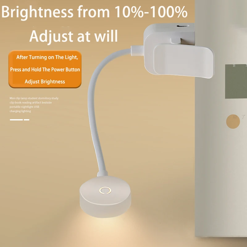 LED Light Desk Lamp Night Light Mini Night Light Book Light Mini LED Light LED Desk Lamp USB Charging Portable LED Book Lights Eye Protection Night Light Mini 360&deg;Clip-On