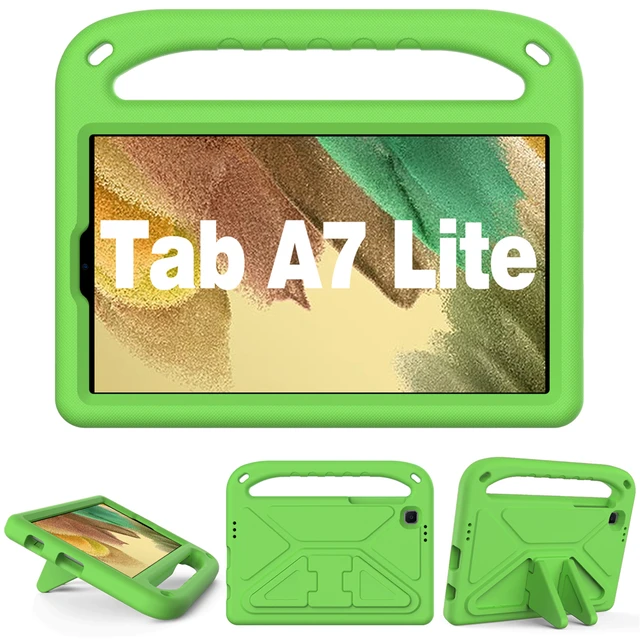 For Samsung Galaxy Tab A7 Lite Case EVA Tablet Stand Cover Case for Galaxy Tab A7 Lite SM-T220 SM-T225  8.7 inch  Kids Case green
