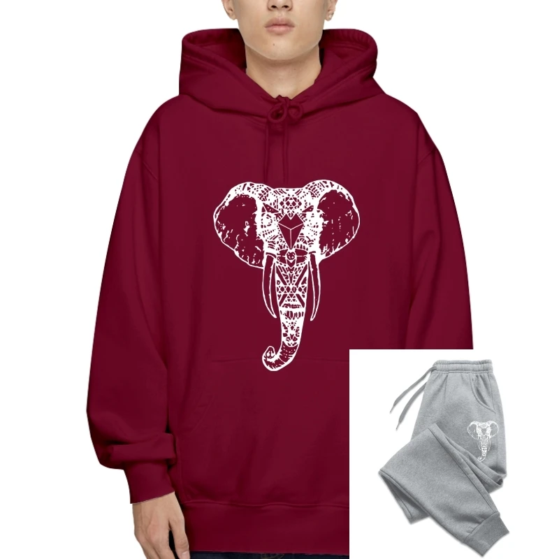 

Boho Elephant Pocket T-Hoodies Indie Sweatshirt Hoodies bohemian style mens womens kids L91 Cool Casual pride Pullover men Unise