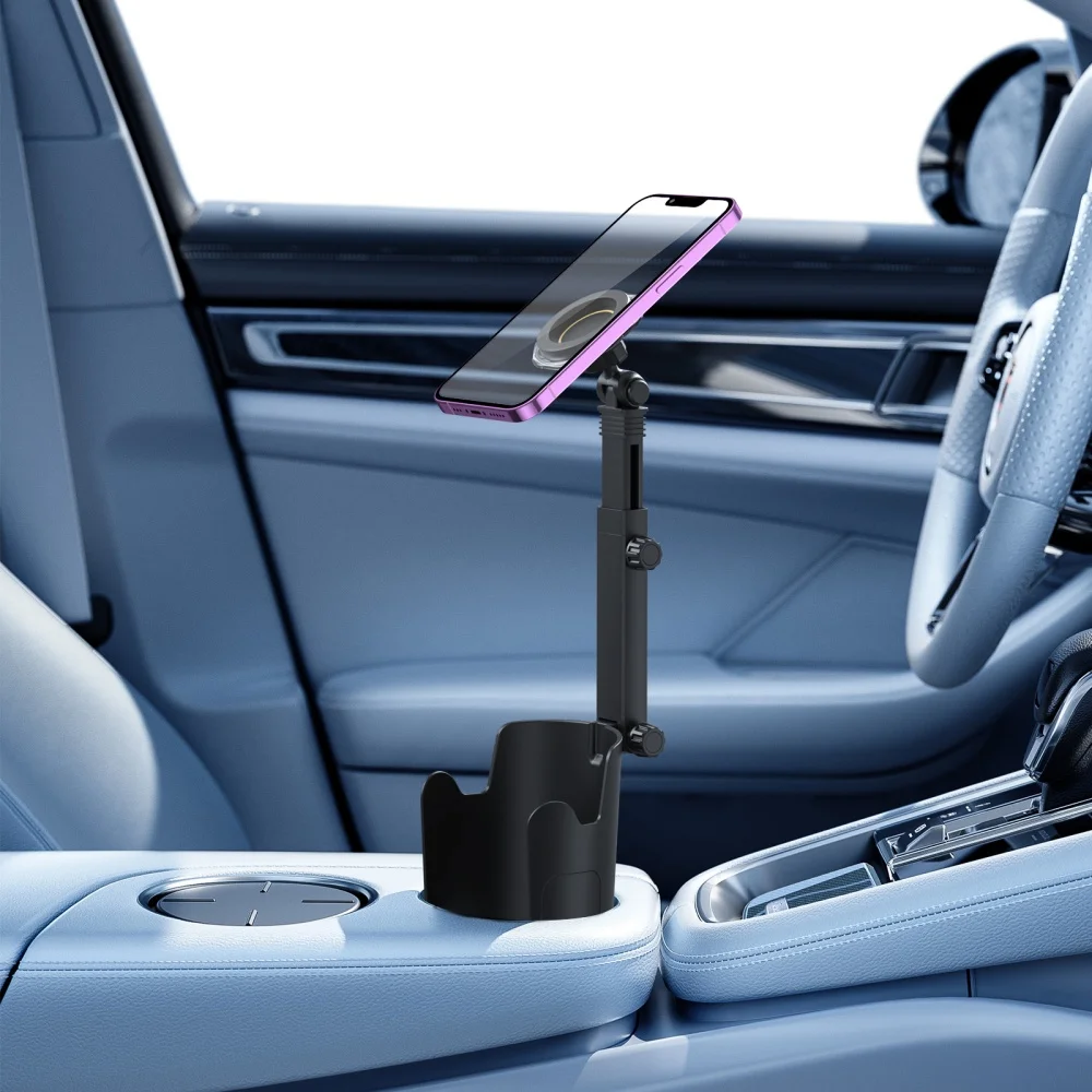 Car Cup Stand Magnetic Phone Holder Universal 2 in 1 Multifunction Extendable 36