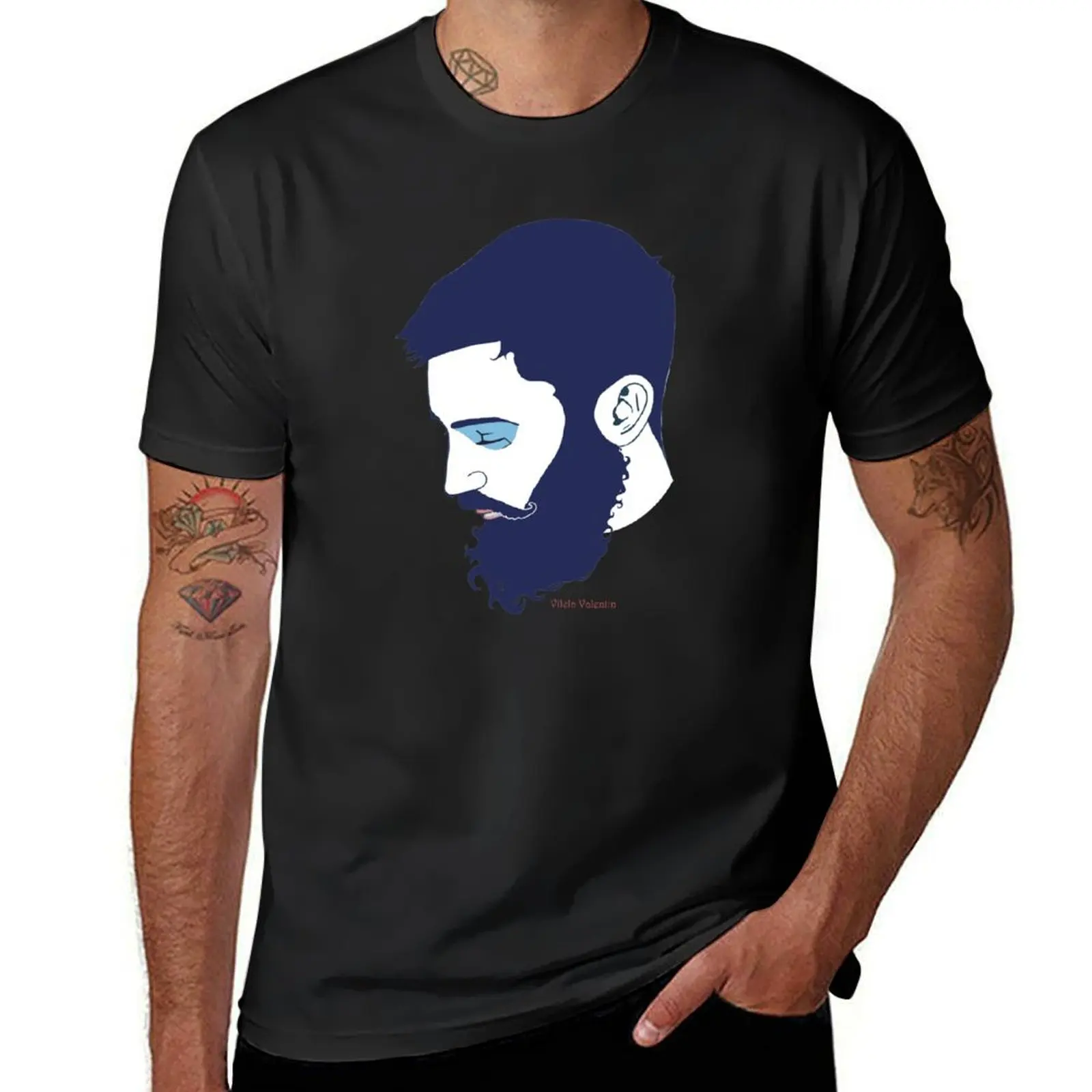 

Cute Bearded Man T-Shirt boys whites blanks customizeds plus sizes oversized t shirts for men