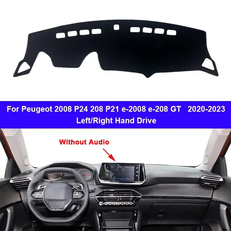 Copertura Del Cruscotto Dell'Auto Tappetino Per Cruscotto Mantello Per Peugeot 2008 P24 208 P21 E-2008 E-208 Gt 2020 2021 2022 2023 Tappeto Protettivo