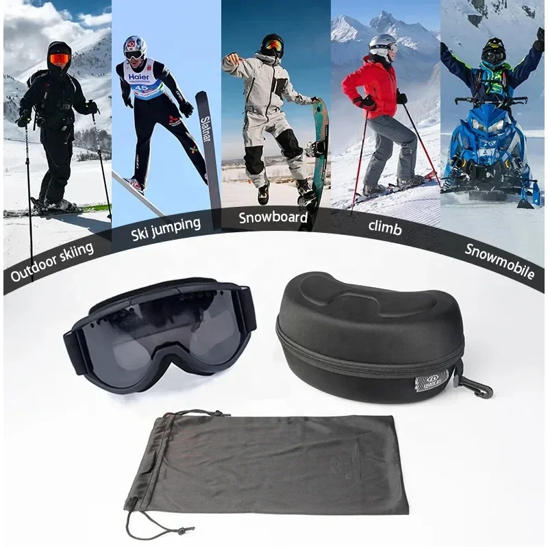 OBAOLAY Custom Logo Ski Goggles Double Anti-fog Anti-UV Snowboard Glasses Goggles Winter Sunglasses Ski Goggles 5