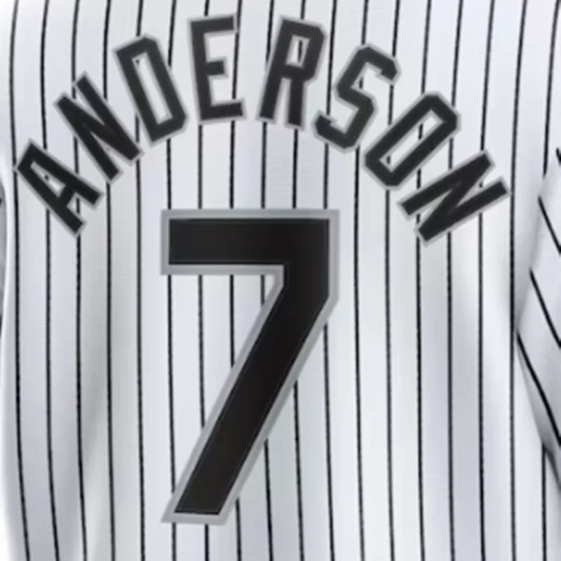 thumbnail image 1 of Camisetas de béisbol de la famosa marca Chicago con bordados para hombres, mujeres y jóvenes, personalizadas #7 ANDERSON #10 MONCADA #35 THOMAS #72 FISK, 1 of 4