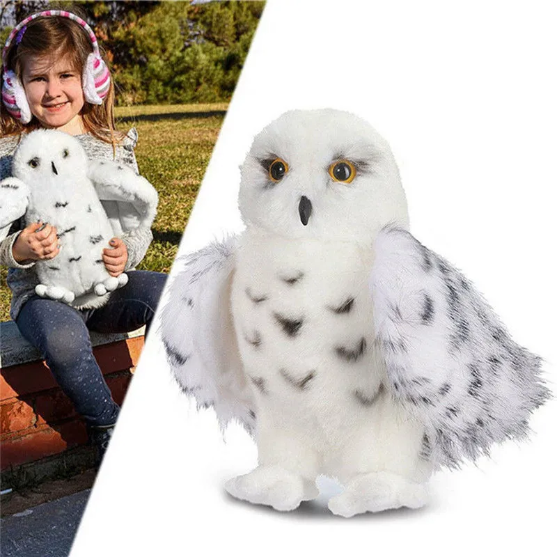 

Cute Owl Stuffed Plush Doll Soft Stuffed Simulated Snow Owls Toy Hedwig Owl Plush Doll For Kids Xmas Birthday Party Gift Decor