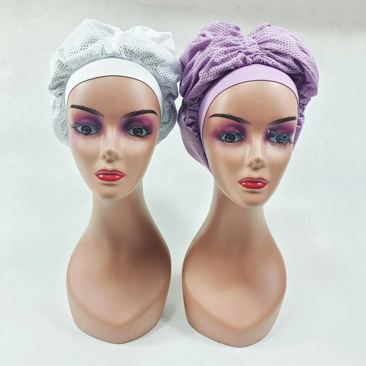 Net Plopping Caps for Hair Foldable Quick Drying Hair Hats Adjustables Net Plopping Bonnets for Women HairElastic Shower