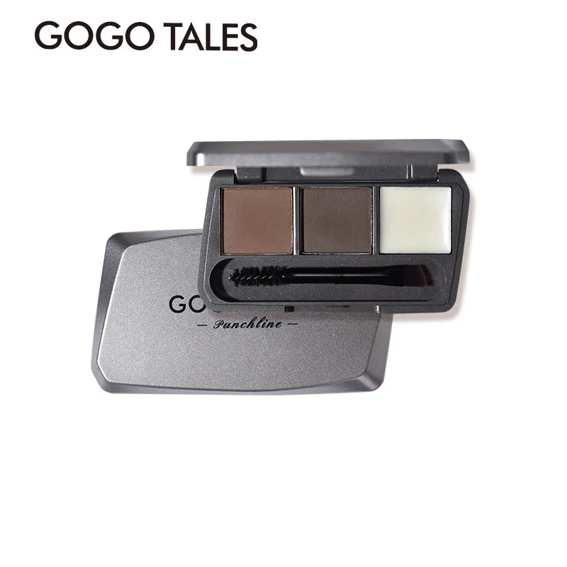 GTALES GOGO Dance Tri color Powder Pan Cream Penna per sopracciglia per principianti, resistente all'acqua e al sudore, per donna GT583_voghion.com